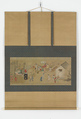Early Evening at a Yoshiwara Inn, Hishikawa Moronobu 菱川師宣 (Japanese, 1618–1694), Hanging scroll; ink and color on silk, Japan